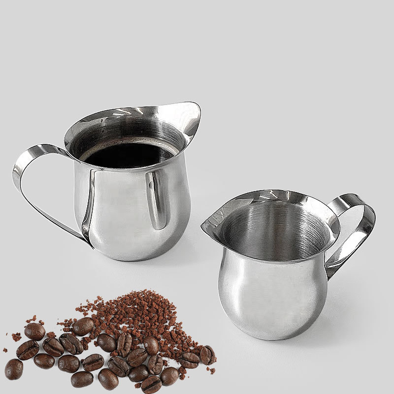 Milk Steaming Pitcher - 2/3/5/7온스 커피 우유 거품기 컵 스틸