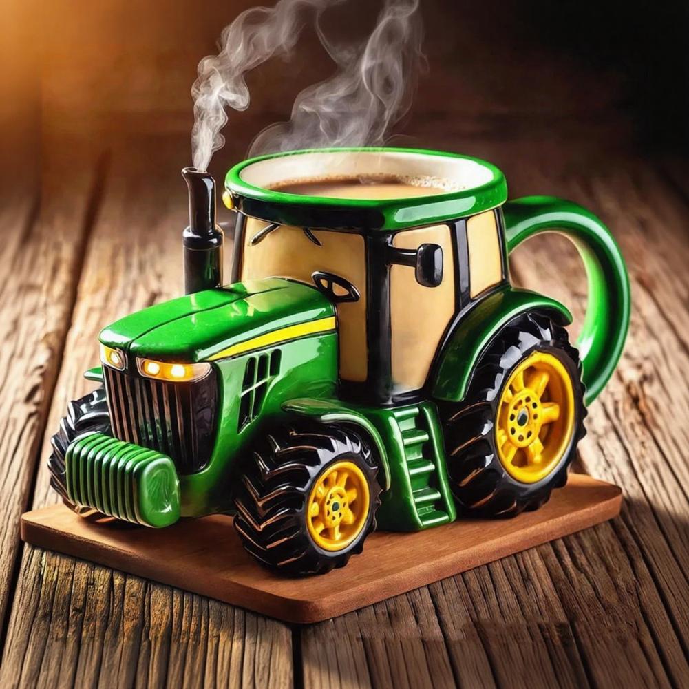 Coffee Equipment Eu - 수제 트랙터 커피 머그컵 11온스 세미