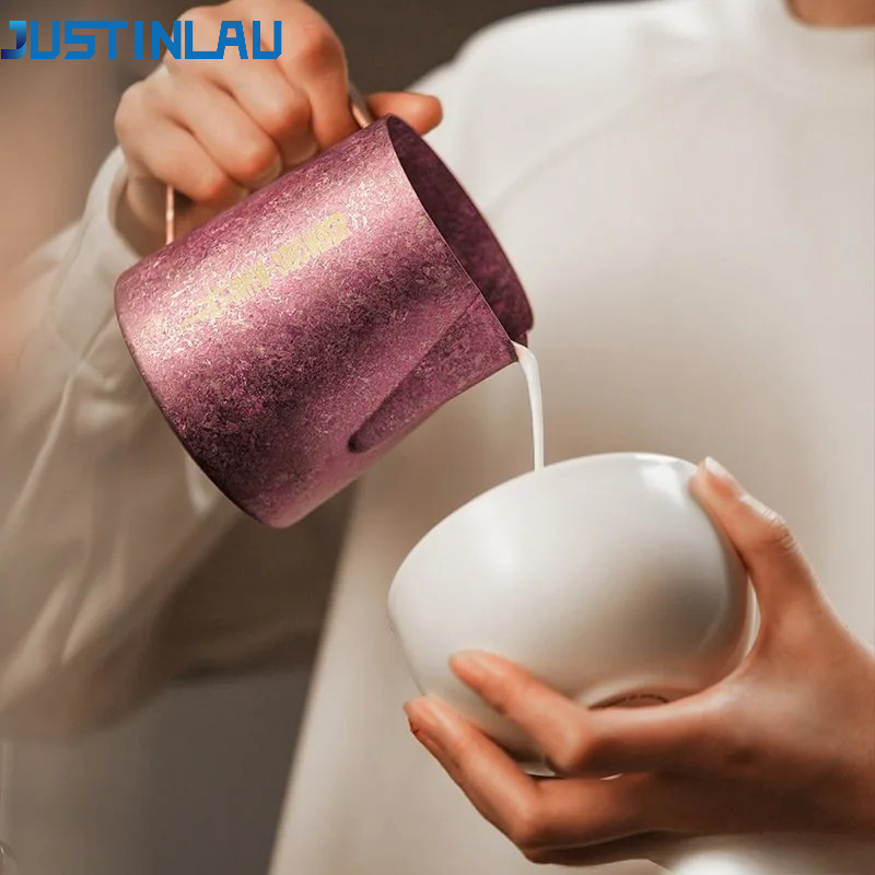 Milk Steaming Pitcher - 저스틴라우 600ml 순수 티타늄 우유 주전자