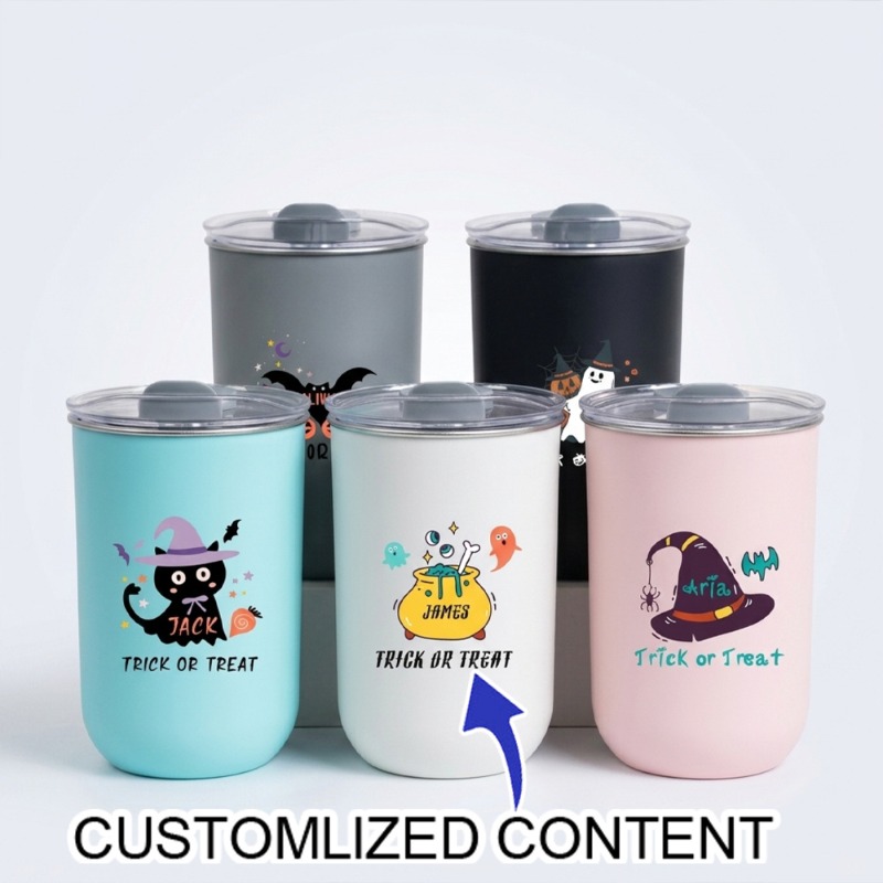 개인 맞춤형 귀여운 할로윈 여행용 컵, 이름이 새겨진  - Coffee Equipment Names 리뷰 및 가격