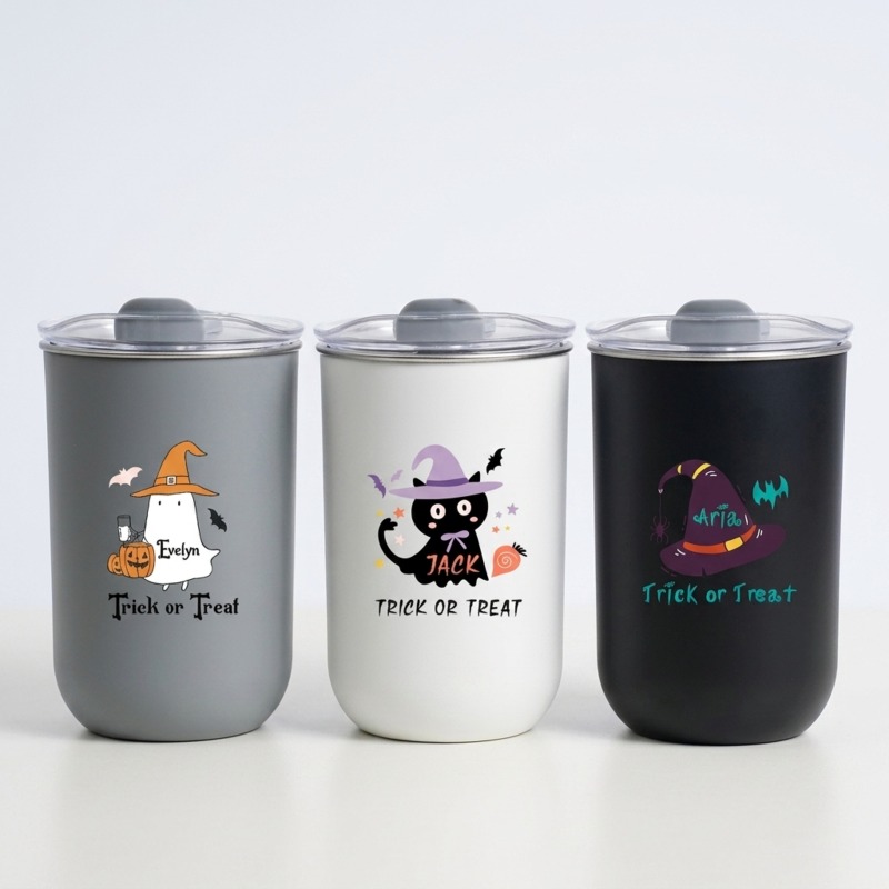 개인 맞춤형 귀여운 할로윈 여행용 컵, 이름이 새겨진  - Coffee Equipment Names 리뷰 및 가격