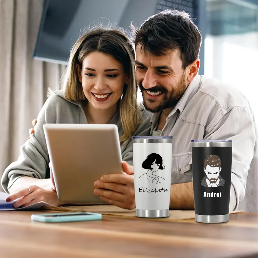 세련된 스테인리스 컵, 패턴과 이름으로 맞춤 제작 가능 - Coffee Equipment Names 리뷰 및 가격