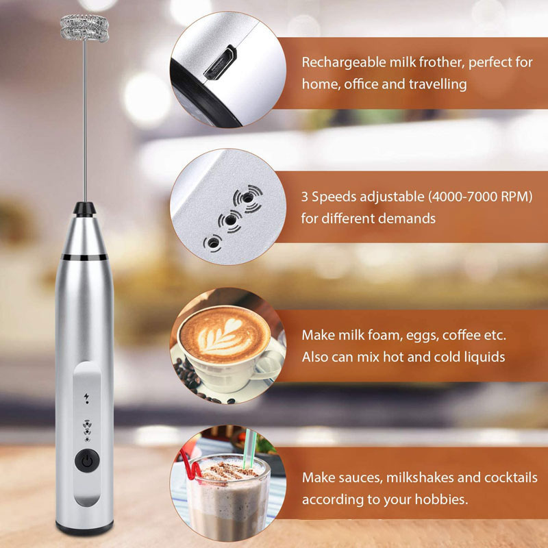 USB 전기 메이커가있는 미니 전기 핸드 헬드 우유 F - Milk Steaming Pitcher 리뷰 및 가격