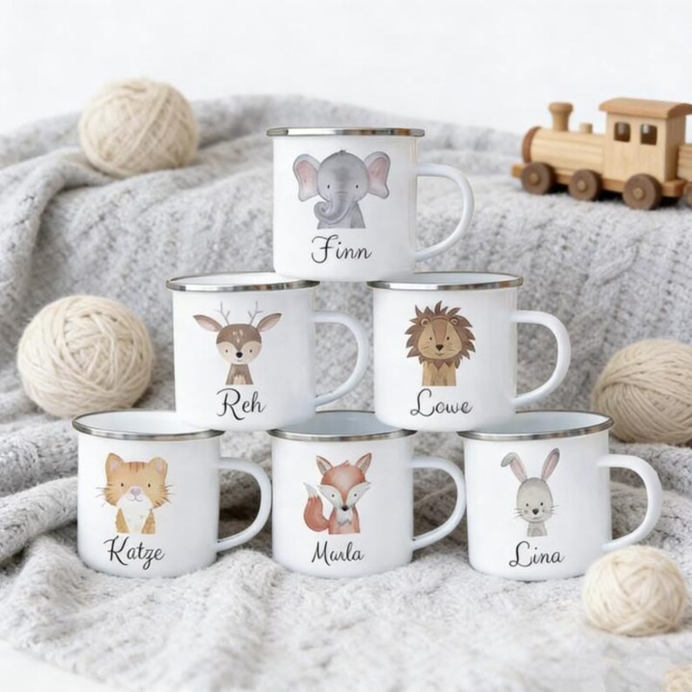 맞춤형 동물 이름 커피컵, 어린이용 개인 맞춤 컵, 어 - Coffee Equipment Names 리뷰 및 가격