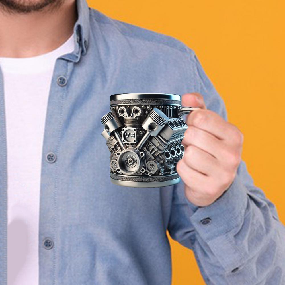 3d 엔진 디자인 머그잔 엔진 스테인레스 스틸 컵 수제 - Coffee Equipment Eu 리뷰 및 가격