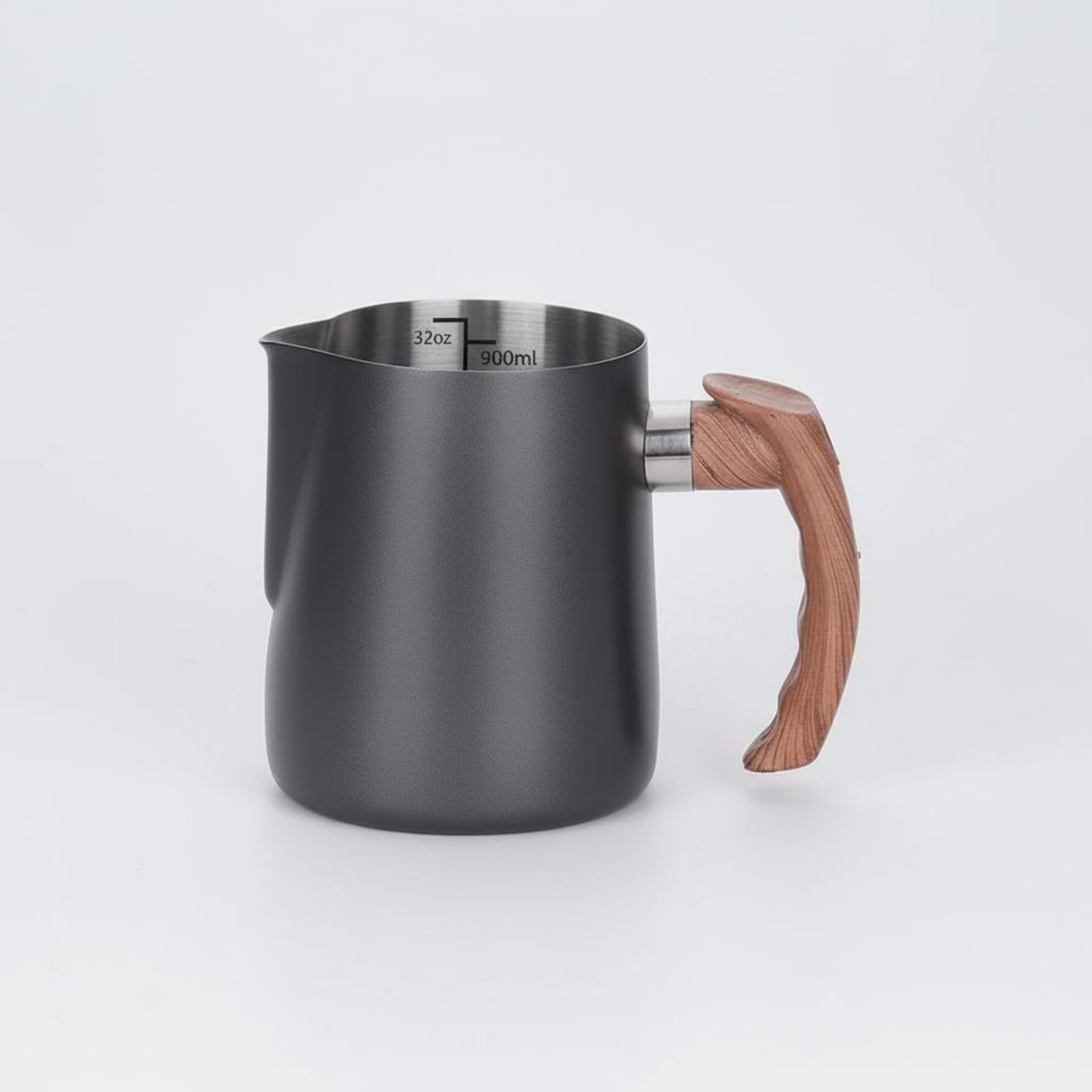 나무 손잡이가 있는 라떼 아트 주전자, 두꺼운 프레임, - Milk Steaming Pitcher 리뷰 및 가격