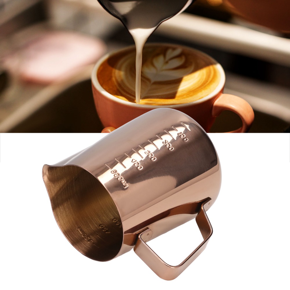 550ML 용량 우유 거품기 스테인리스 스틸 로즈 골드 - Milk Steaming Pitcher 리뷰 및 가격