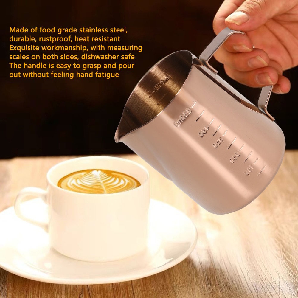 550ML 용량 우유 거품기 스테인리스 스틸 로즈 골드 - Milk Steaming Pitcher 리뷰 및 가격