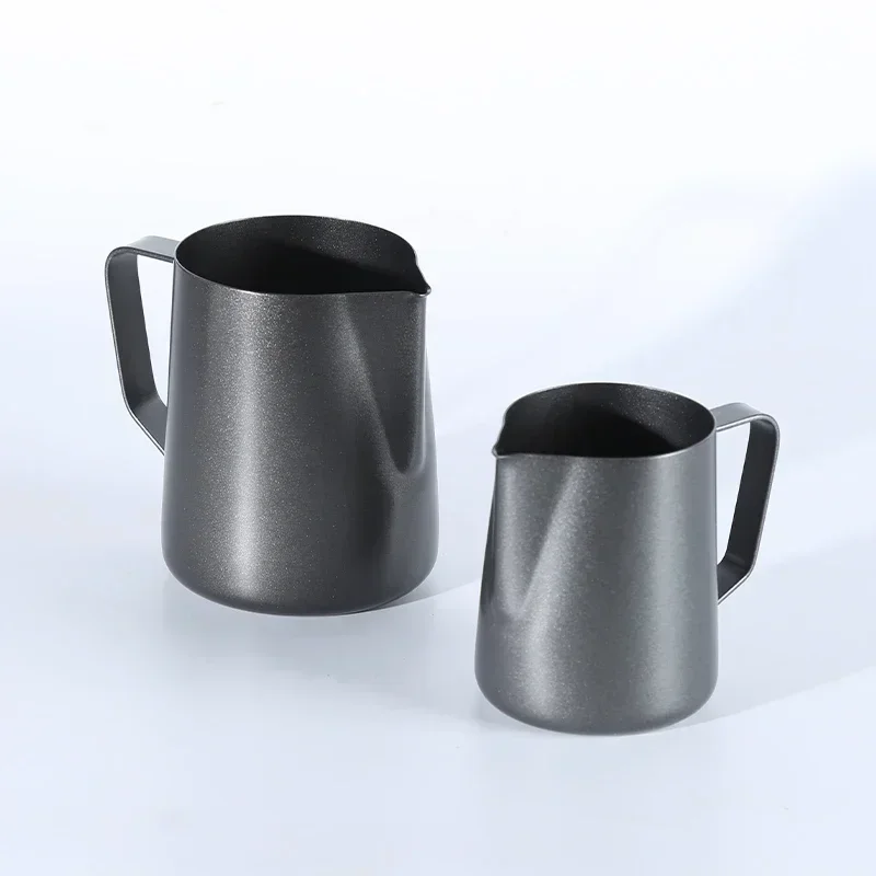 두꺼운 블랙 350/600ml 라떼 아트 컵 스파우트  - Milk Steaming Pitcher 리뷰 및 가격