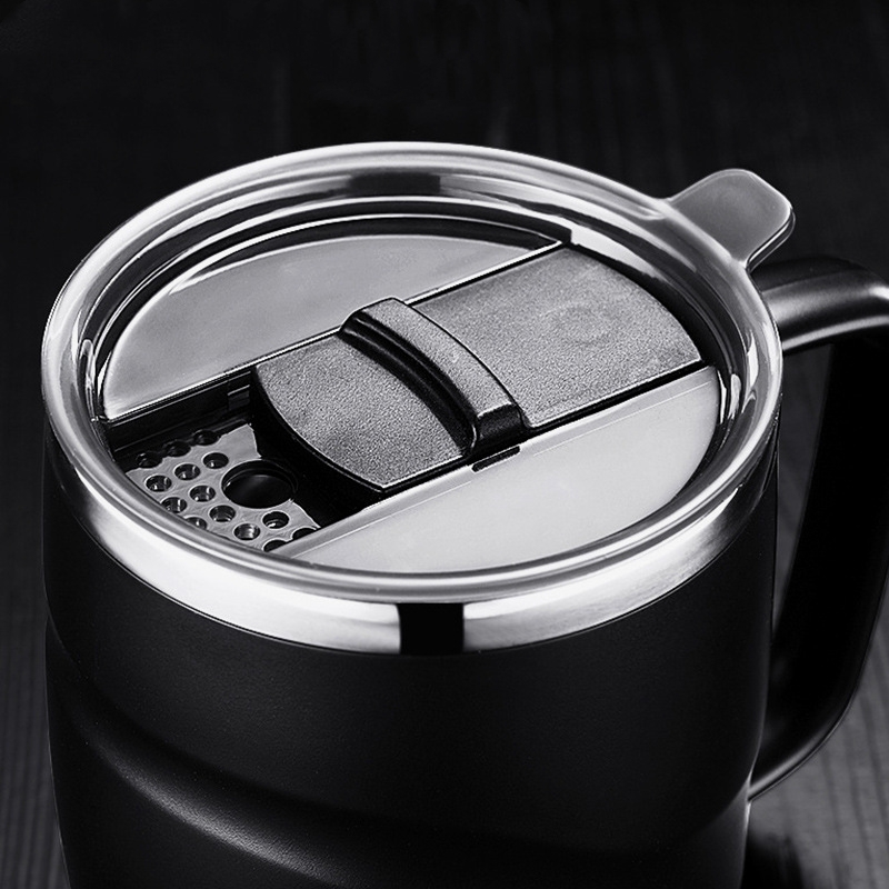 400ml 슬라이딩 뚜껑 진공 단열 커피 머그, 손잡이 - Coffee Equipment Eu 리뷰 및 가격